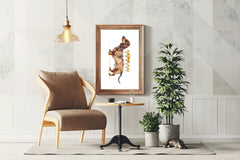 Dog Design Wine Table Wall Art