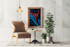 Long Run Broad Dark Colors Oil Paint Abstrat Wall Art