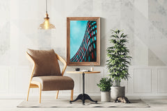 Slightly Curved Building Abstract Wall Art