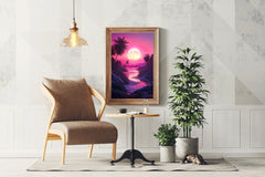 Sunset Light In The Water Wall Art