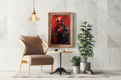 Painting of Hellboy Premium Wall Art