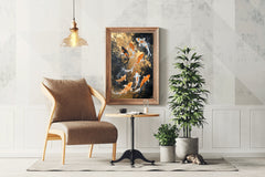 Realistic Koi Fish Painting Wall Art