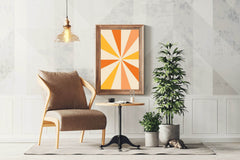 Drawing Orange And Yellow Rays - beink online art store