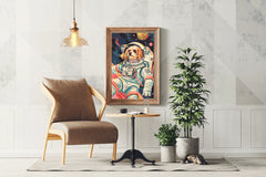 Bichon Frise Dog With a Futuristic Spacesuit Artwork - beink online art store