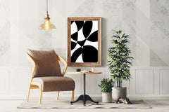 Black and White Graphic Pattern Wall Art