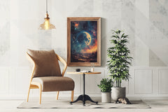 Deep space background illustration wall art - beink online art store