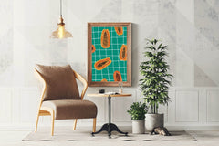 Painting Papaya Fruit Pieces - beink online art store