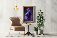 Purple Magic Violin In Smoke Wall Art