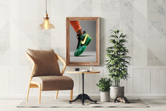 Nike Green Sports Shoes Wall Art