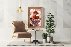 Young Anime Boy Playing violin Wall  Art