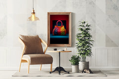 Colorful Knitted Bag Wall Art