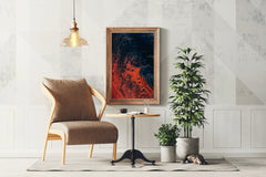 Fire burning Abstract Wall Art