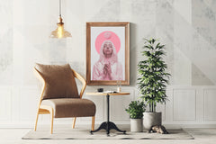 Lady in Pink Modern Wall Art