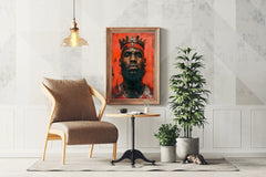 Master Flame Sports Aesthetic Wall Art Poster for Living Room, Home & Wall Decor | Basketball | King LeBron James