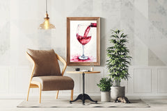 Serve Red Wine Wall Art