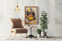 Casket Hat Yellow Wall Art