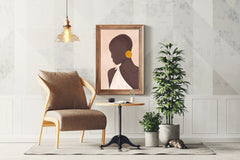 Portrait of A Black Woman With Earrings Wall Art