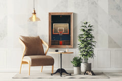 Master Flame Sports Aesthetic Wall Art Poster for Living Room, Home & Wall Decor - Basketball