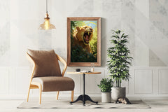 Digital Style Lion Animal Wall Art