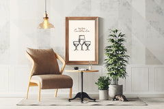 Different Sizes of Drinking Cups Wall Art