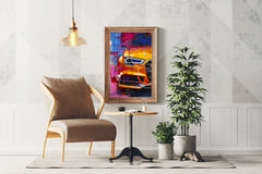 Mustang With LED Lights Wall Art