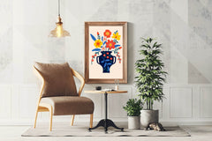 Painting Of a Clay Pot With Summer Flowers Art - beink online art store