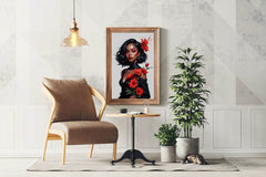 Lady in Beauty and flower Wall Art - beink online art store