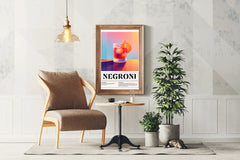 Traditional Negroni Cocktail Wall Art