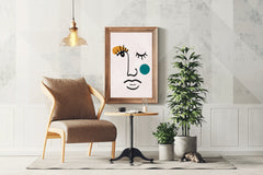 Cartoon Human Face Wall Art