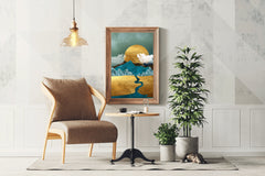 Wanderlust Golden Path Modern Wall Art