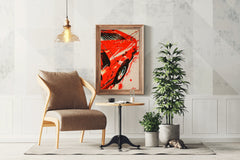 Rear View Ferrari458 Wall Art