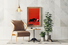 Black Horse Sitting Wall Art