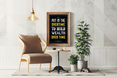 Build Wealth Over Time Investing Motivational Wall Art