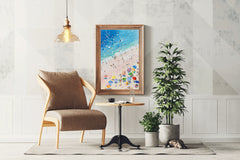 Vibrant Beach Daydream Modern Wall Art