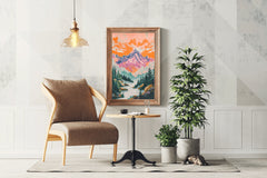 Sunset Serendipity in Mountains Wall Art