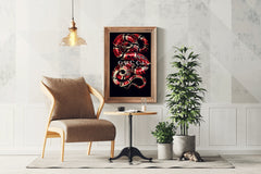 Gucci Red Snake Wall Art