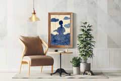 Girl Day Dreaming Modern Wall Art