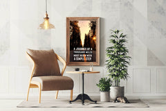 Thousand Mile Journey Motivational Wall Art - beink online art store