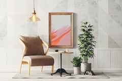 Orange and Pink Background Abstract Wall Art