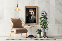 Possum in a Pin Stripe Suit Wall Art