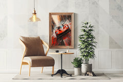 Ferrari 488 Full Red Wall Art