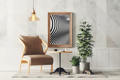 Zebra Wallpaper Black & White Wall Art