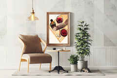 Glass of Champagne and Wine Wall Art