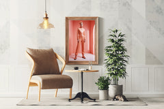 Lady Gaga Light Orange Dress Wall Art