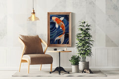 Koi Fish Painting Wall Art