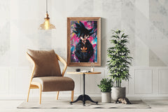 Black Goku Anime Wall Art