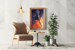 Oil Painting Of Rebellious Horse Wall Art