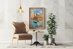 Watercolor Painting Of Venice Italy Wall Art