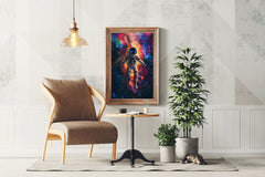 An Astronaut in Colorful Space Artwork - beink online art store