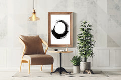 Black Inked Circle Modern Wall Art